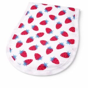 Baby Cotton Burp Cloth with Strawberry Print