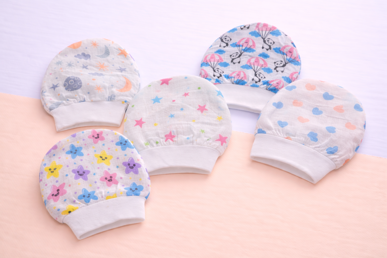 Soft Cotton Baby Caps – Assorted Prints - Image 3