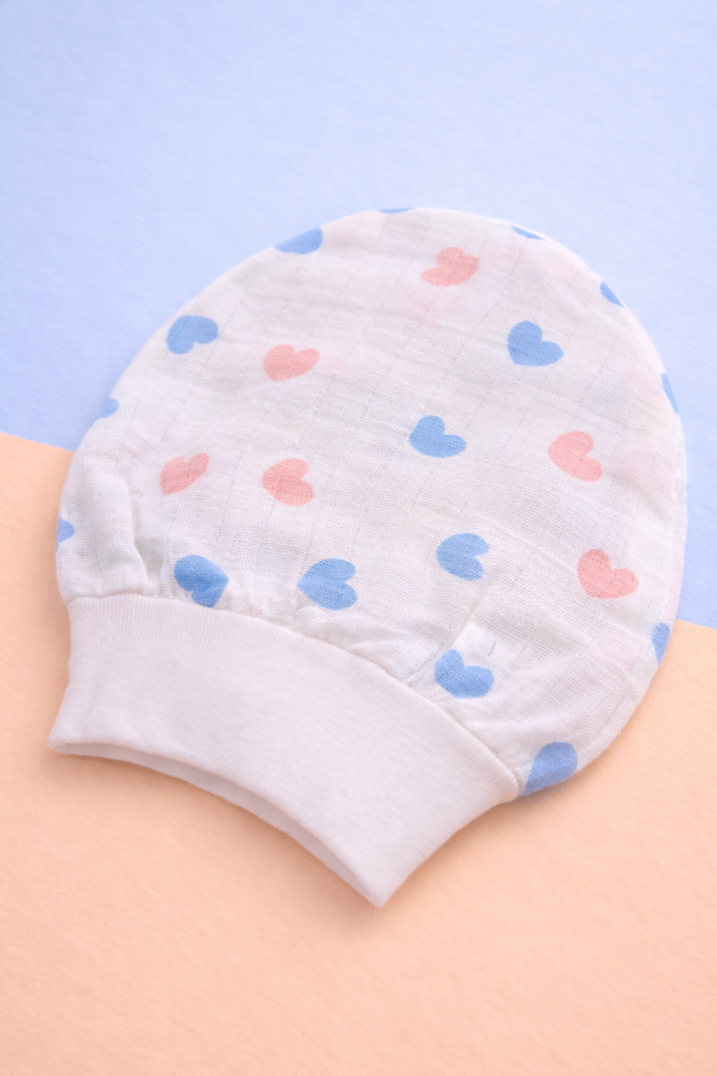 Soft Cotton Baby Cap with Heart Print - Image 2