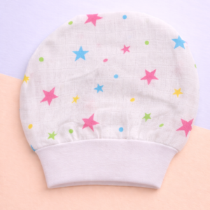 Soft Cotton Baby Cap with Multicolor Star Print