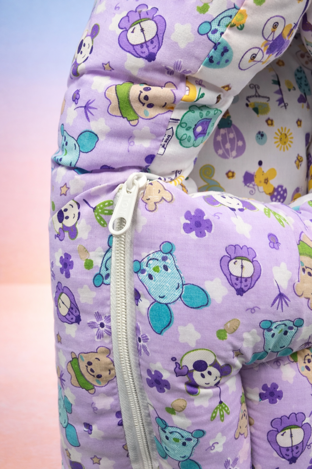 Soft Cotton Baby Carry Bed with Zip Closure – Lightweight & Comfortable - Image 3