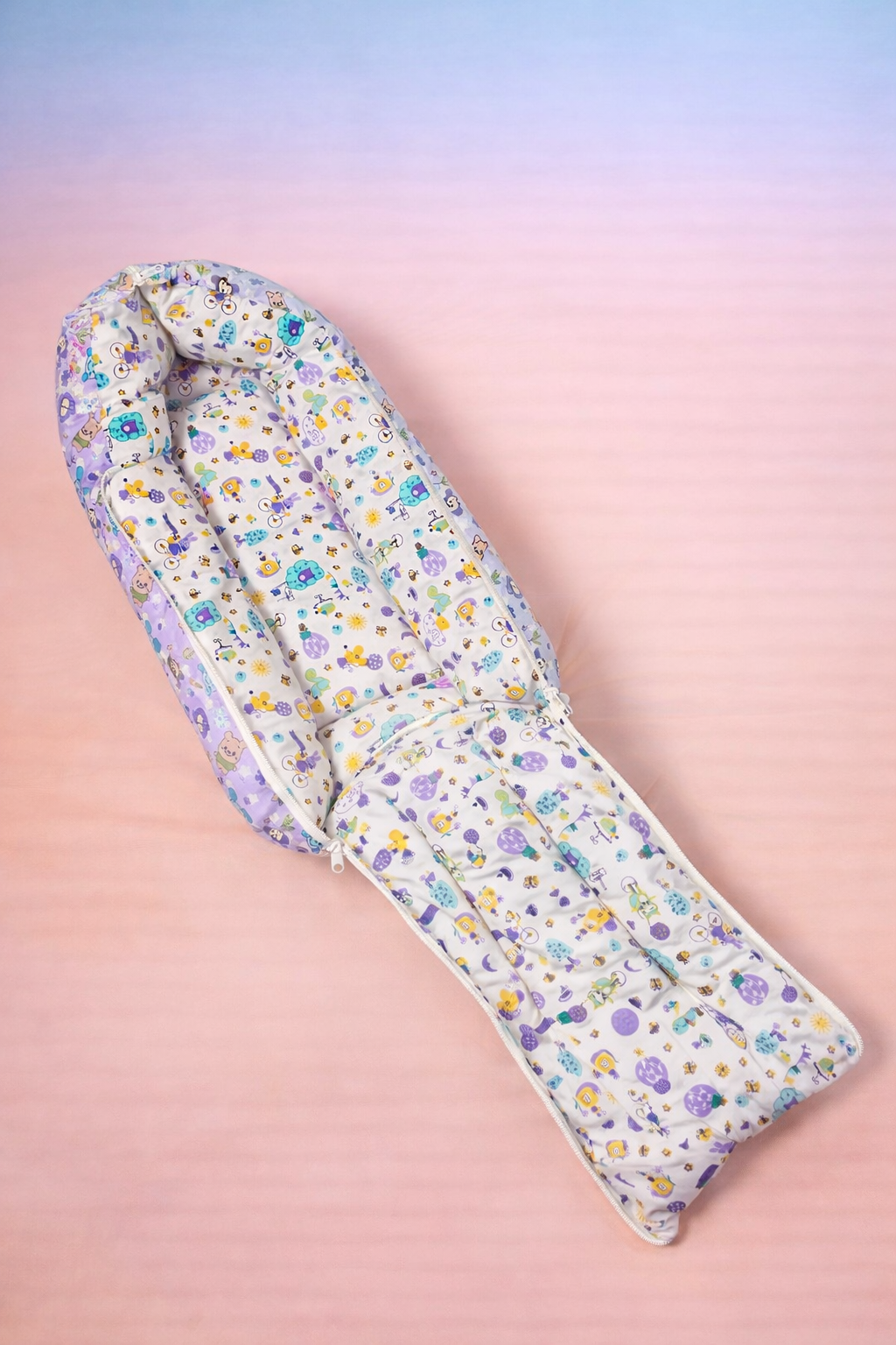 Soft Cotton Baby Carry Bed with Zip Closure – Lightweight & Comfortable - Image 4