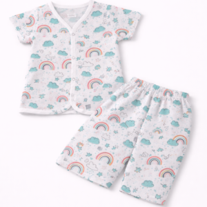 Cotton Baby Sleeveless Shirt & Shorts Set – Printed (2 Designs)