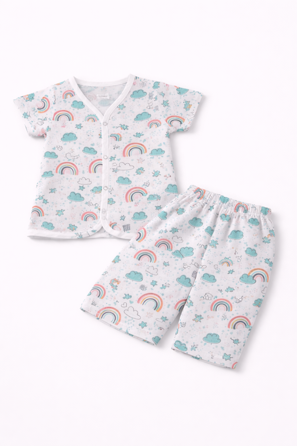 Cotton Baby Shirt & Shorts Set – Printed (2-Piece)