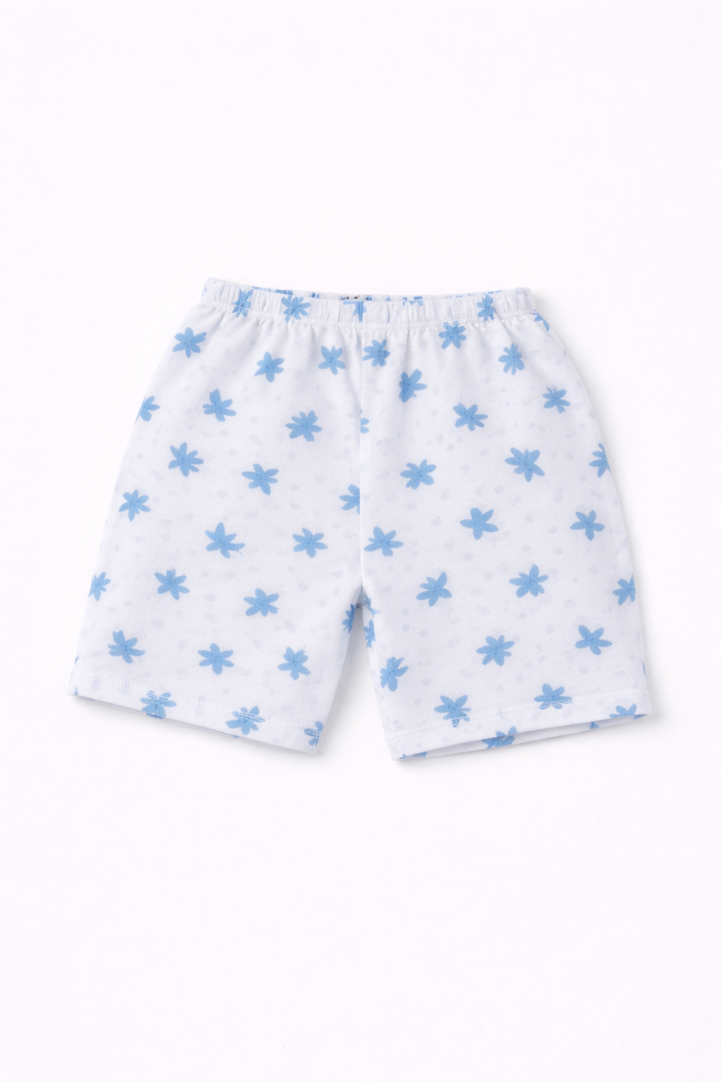 Cotton Baby Printed Shorts – Blue Floral Design