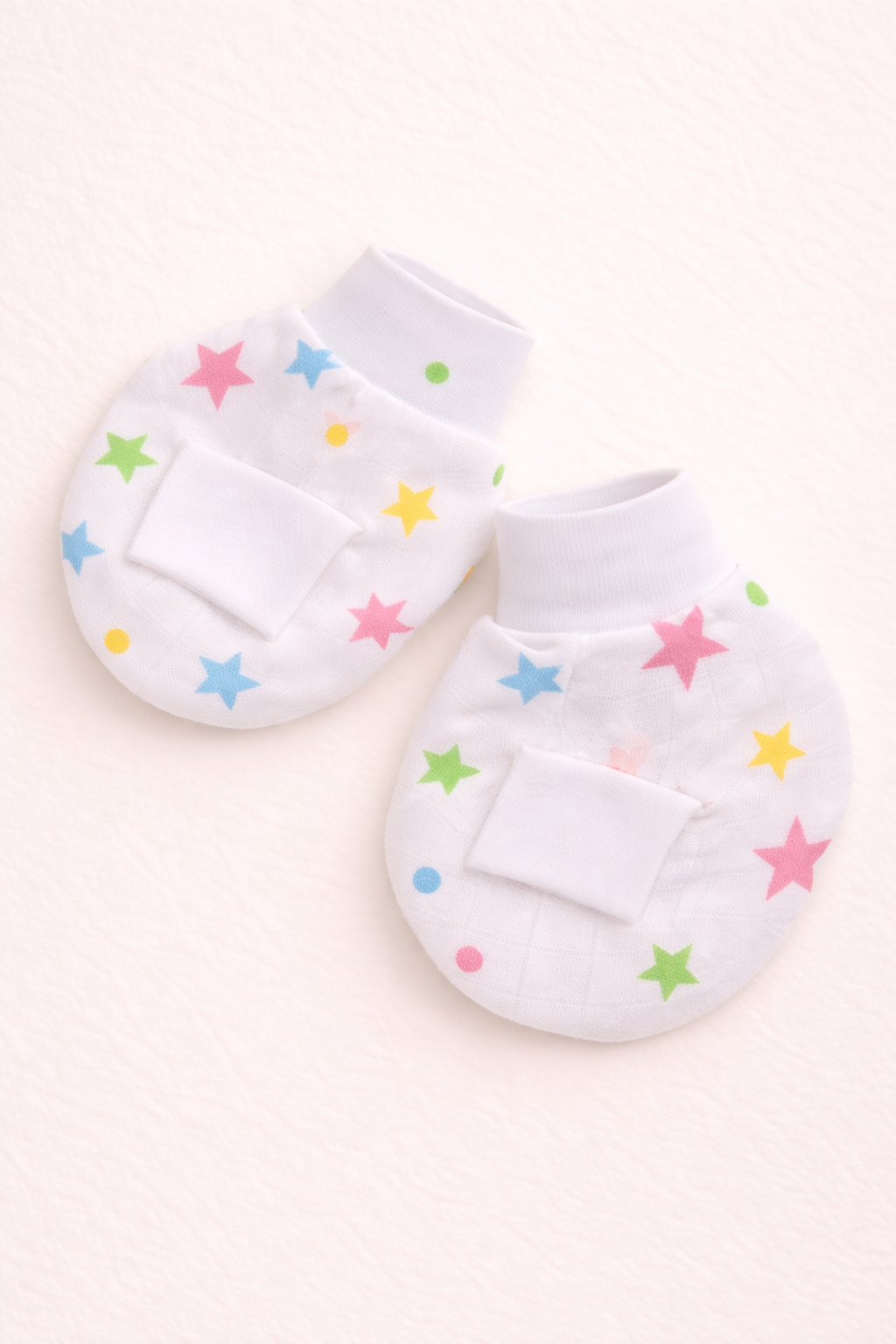 Cotton Baby Socks with Multicolor Star Print - Image 2