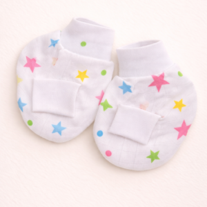 Cotton Baby Socks with Multicolor Star Print