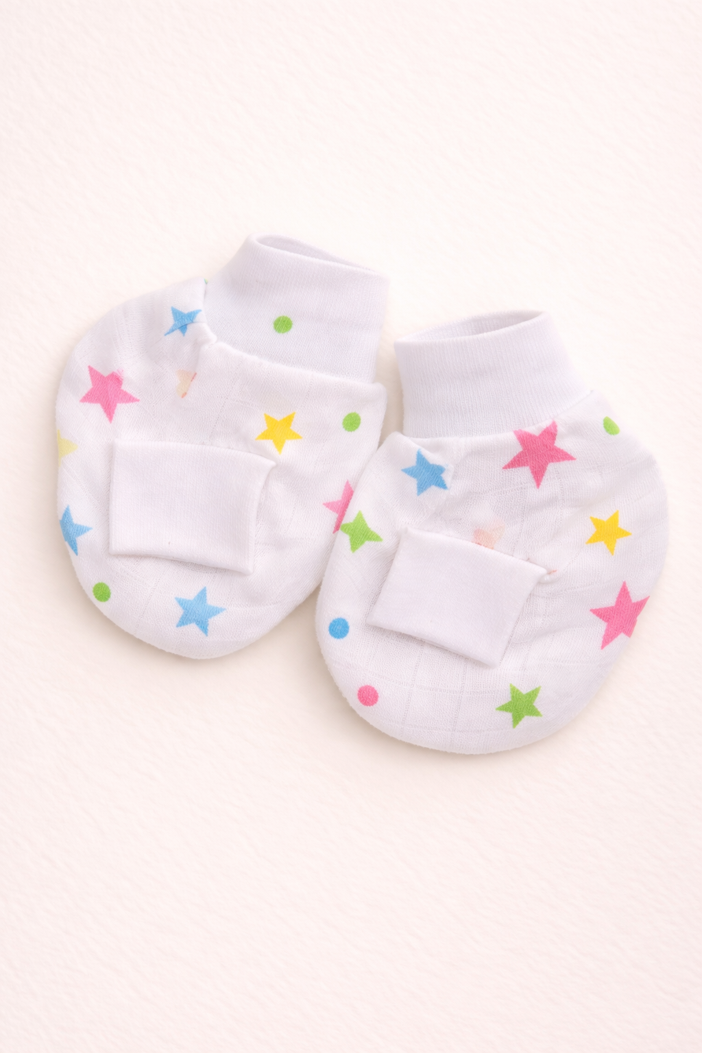 Cotton Baby Socks with Multicolor Star Print