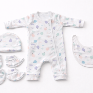 Sterilized Newborn Baby Garments Set – 6 Piece Cotton Essentials
